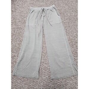 Poetry Hemp Organic Cotton Wide Leg Pants Women's US 4 Elastic Waist Oatmeal